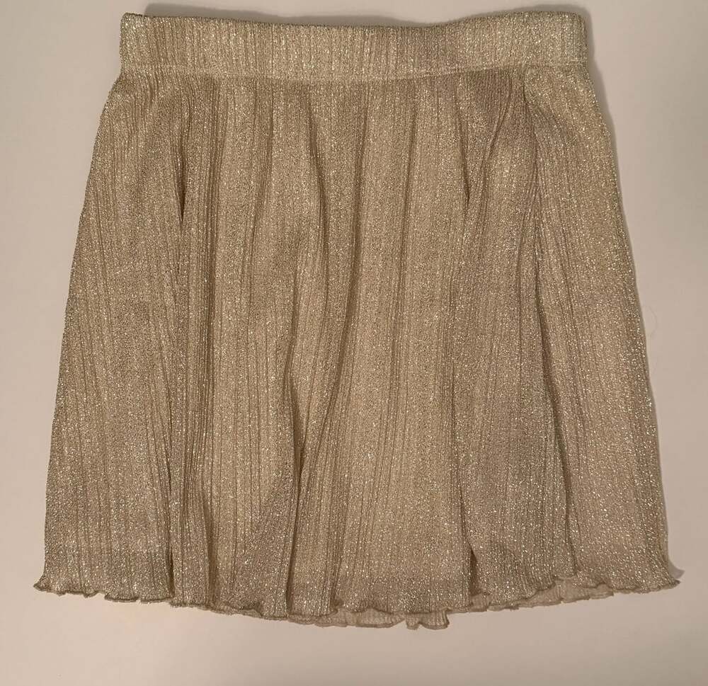 Gap Kids Metallic Shimmer Pleated Skirt Size XL New With Tags